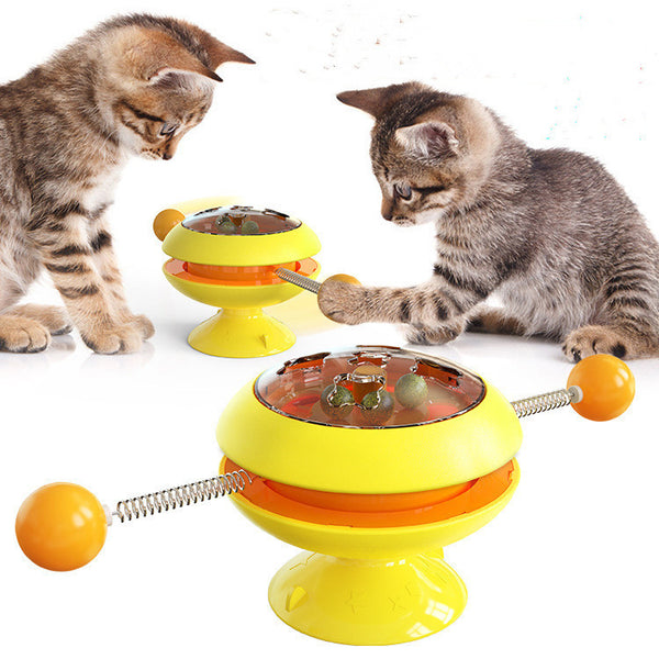 Rotatable Cat Toys With Catnip Interactive Training